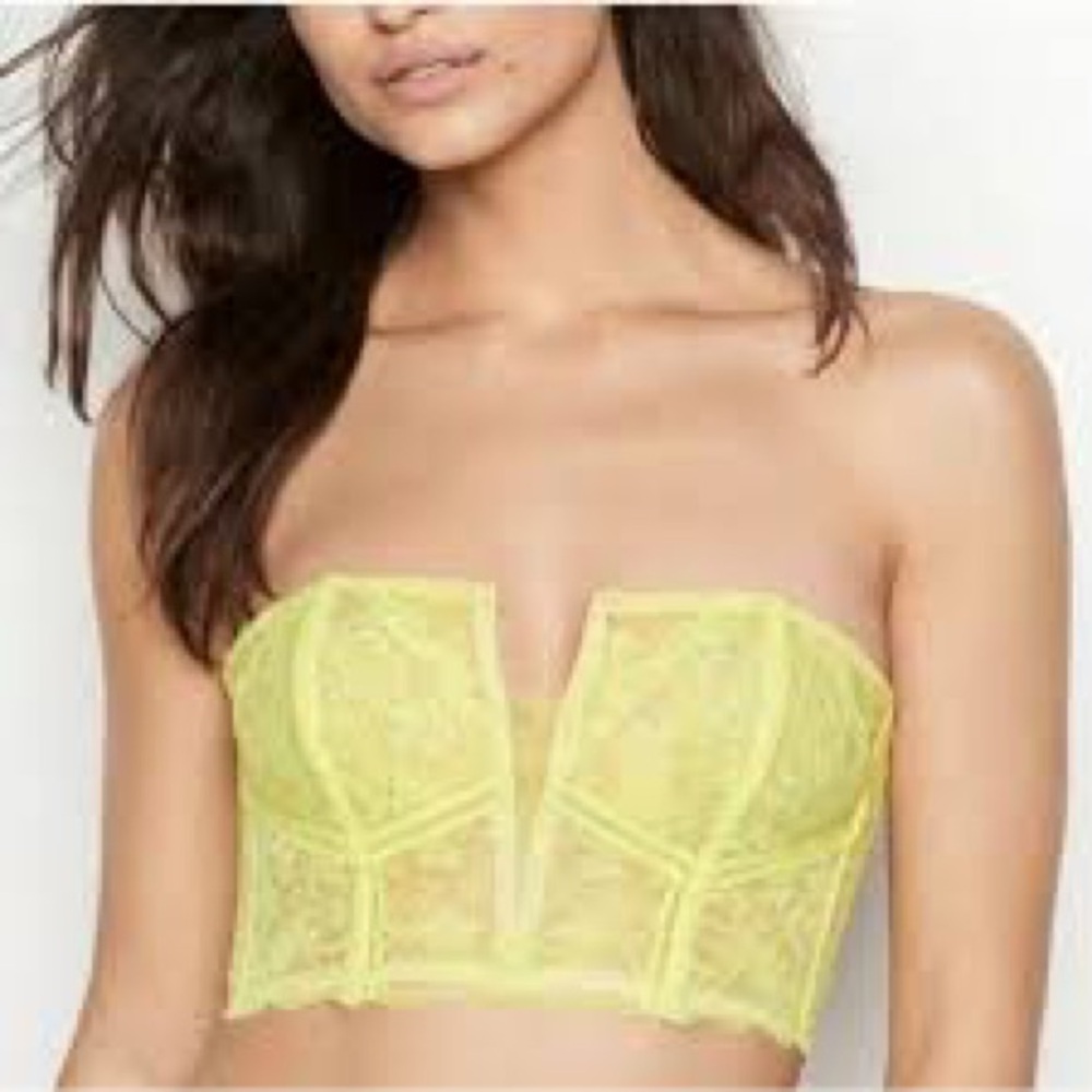 Victoria’s Secret  laceyellow corset sz s\p